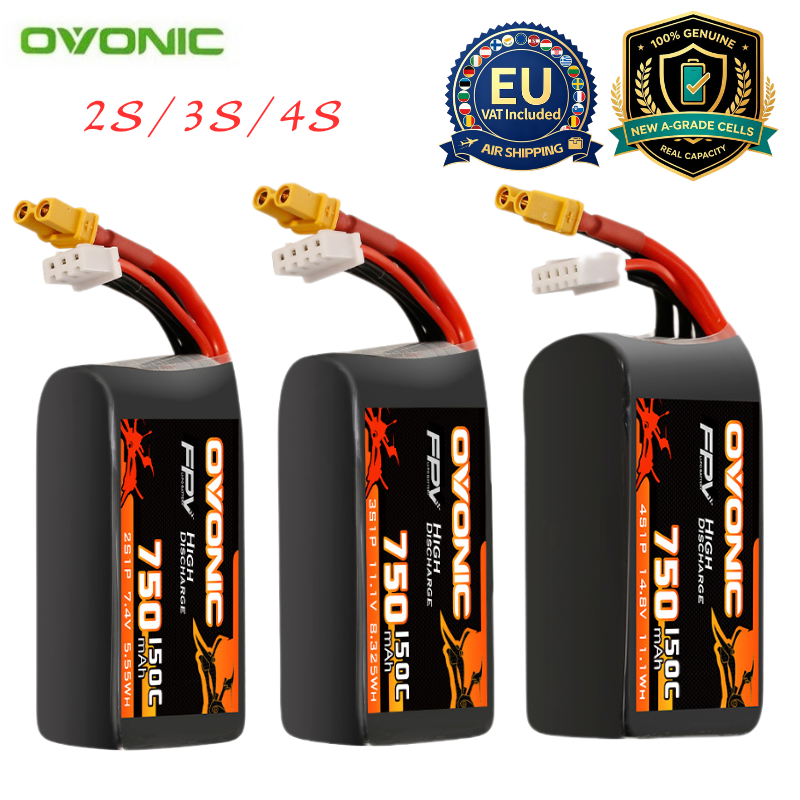 Drone Racing Battery - HOT OVONIC 150C 750mAh 7.4V/11.1V/14.8V Lipo